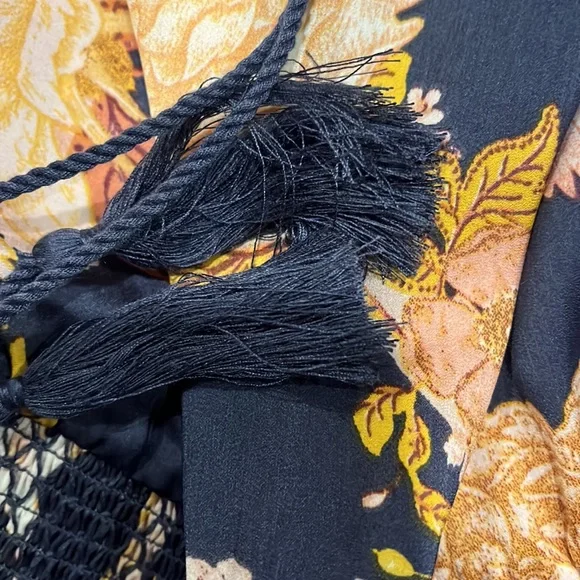 Terra & Sky Plus Size Navy Peasant Midi Dress size 4x NWT - Picture 9 of 12